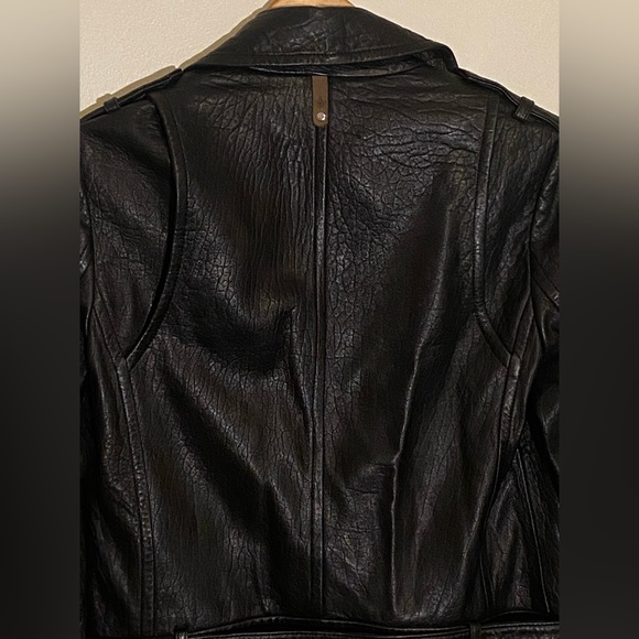 Mackage Pebbled Leather Moto Jacket - Size S - Picture 8 of 9
